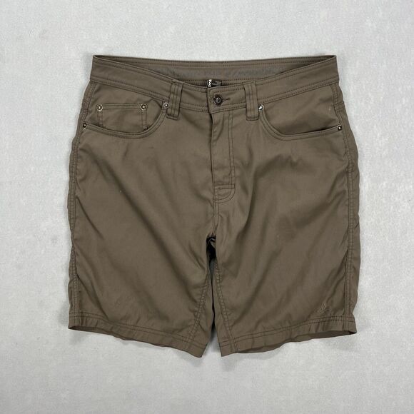 Prana Men's Flat Front Shorts - Brown - Picture 1 of 8